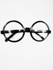 Black Round Costume Glasses